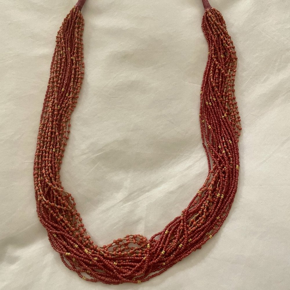 Orange Beaded Necklace